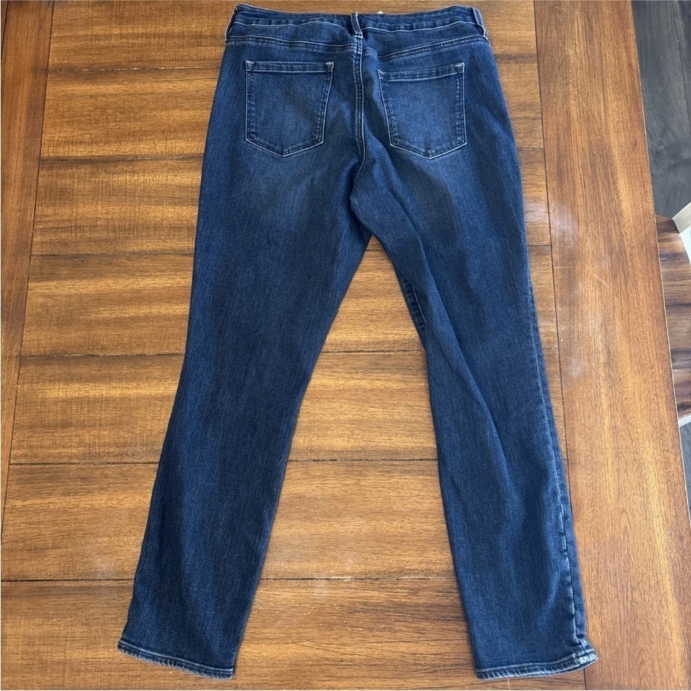Athleta Skulptek Skinny Jeans Blue Womens Dark Wash Mid Rise Stretch Denim - Picture 2 of 10